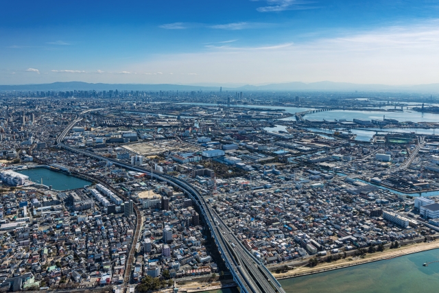 尼崎市の町並み