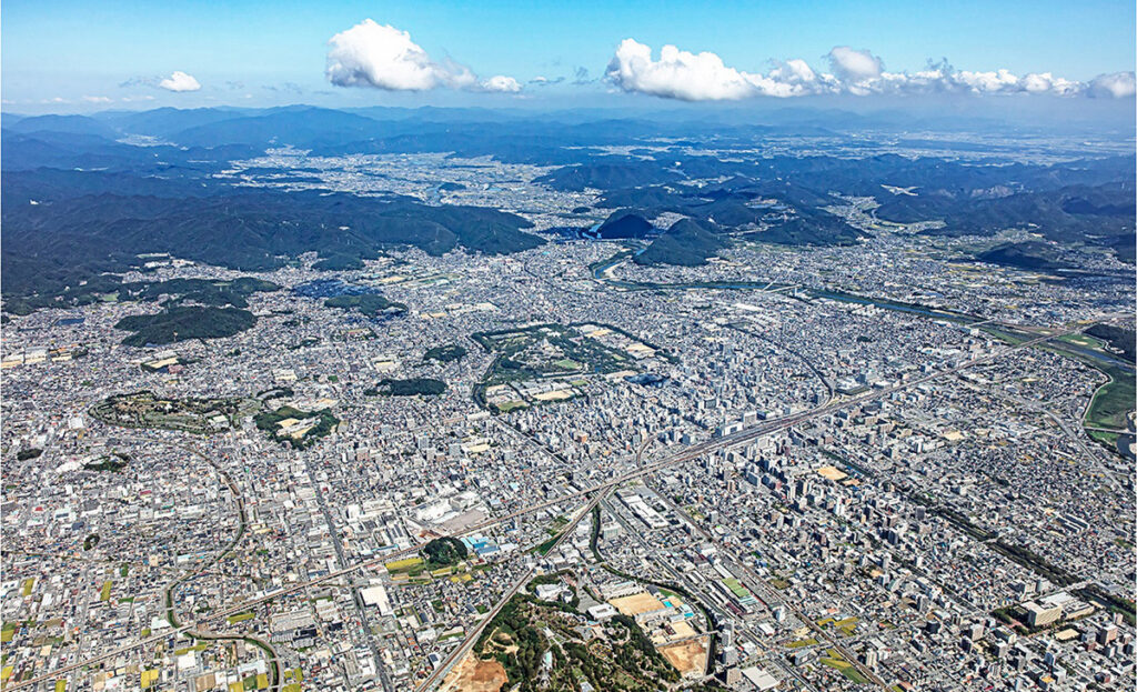 姫路市の空撮図