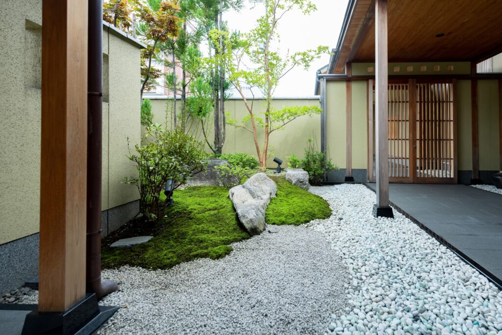 自然素材で作られた住宅